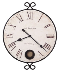 Antique Wrought Iron Analog Wall Clock – Silent Quartz, Battery Powered