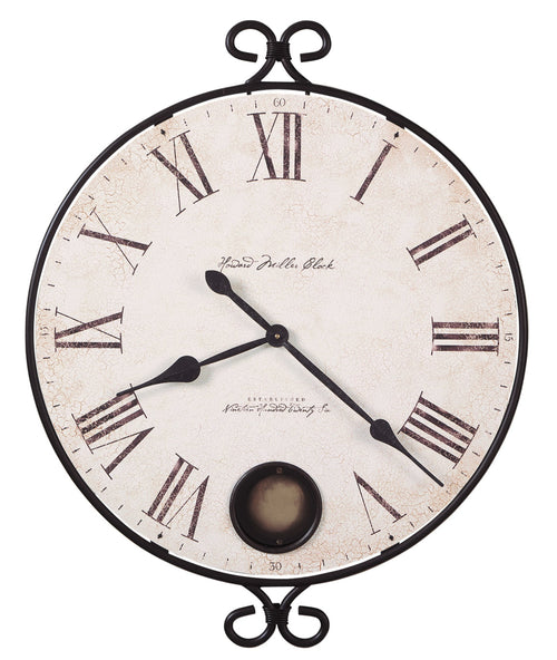 Antique Wrought Iron Analog Wall Clock – Silent Quartz, Battery Powered