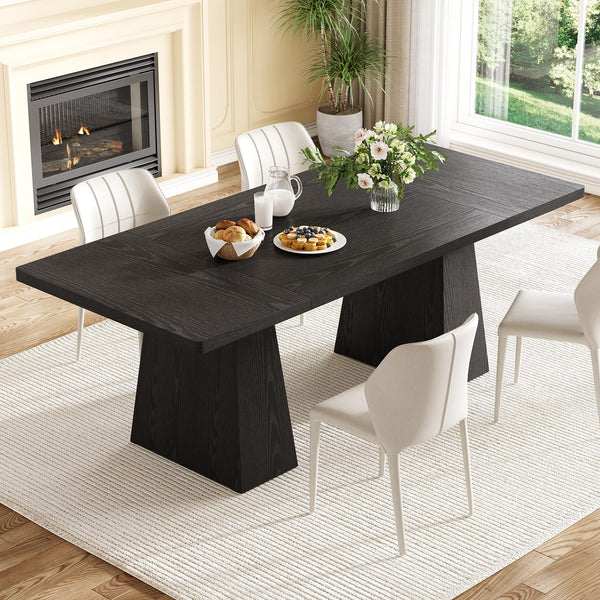 63" Rectangular Dining Table for 4–6 People with Heavy Duty Legs