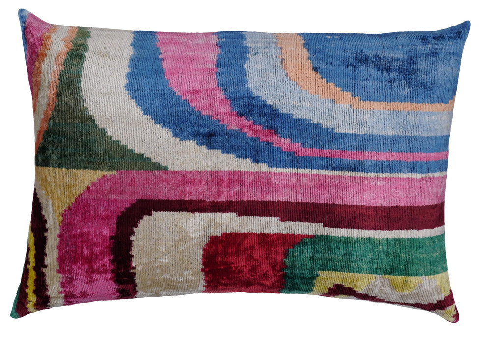 Velvet Throw Pillow with Down Feather Insert