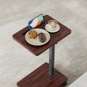 C-Shaped TV Tray Table with Adjustable Height & 360° Swivel