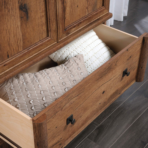 Armoire Wardrobe Closet with Garment Rod & Storage Drawer