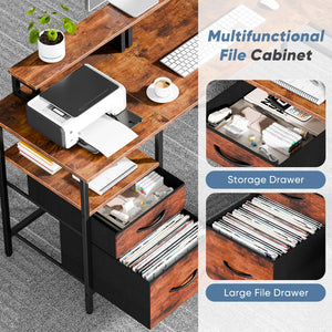 L-Shaped Gaming & Home Office Desk with Charging Station