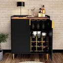 Bar Cabinet with Wine Rack & Stemware Holders