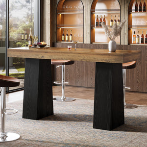 63-Inch Rustic Bar Height Table