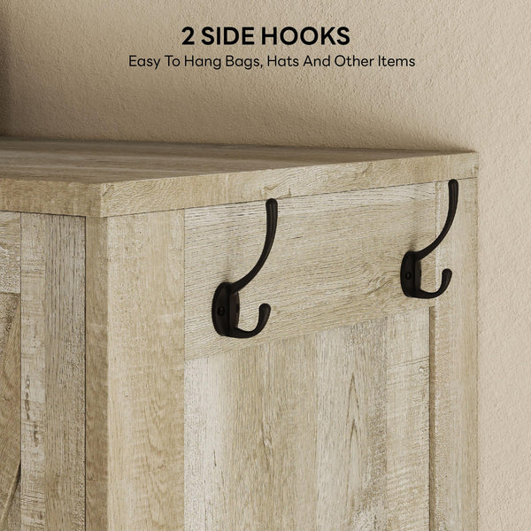 Armoire Wardrobe Closet with Mirror, 2 Doors, Drawer & Shelves – 70"