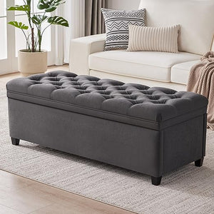Storage Ottoman Bench with Hidden Storage