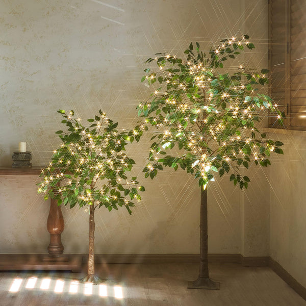 Pre-Lit Ficus Tree with LED Fairy Lights