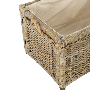 Wicker Storage Trunk with Removable Lid