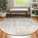 Round Area Rug 6ft – Polypropylene Machine Made Abstract Modern