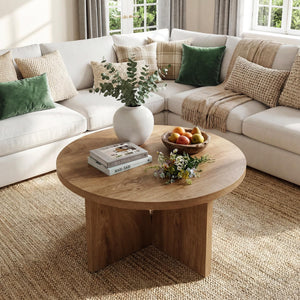 Round Coffee Table, 31.5" – Brown