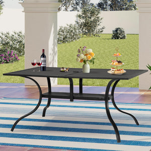 Outdoor Patio Dining Table with Umbrella Hole