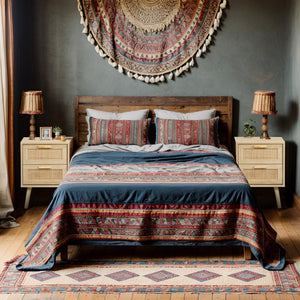 Rattan Nightstand with 2 Drawers