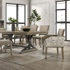 8-Piece Extendable Dining Set with Bench – Driftwood