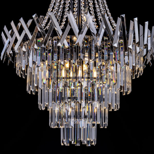 Black Crystal Chandelier – French Empire Style, 31 Inch