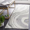 Runner Rug 2'3" x 14' – Mid-Century Modern Abstract Wool