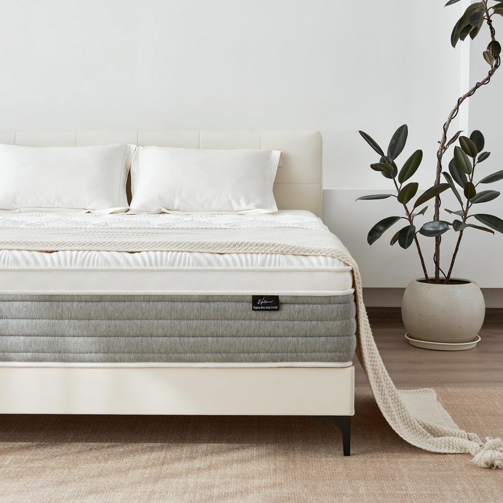 12 Inch Queen Hybrid Mattress – Pillow Top, Pocketed Springs & Cooling Gel Foam