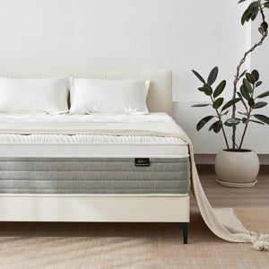 12 Inch Queen Hybrid Mattress – Pillow Top, Pocketed Springs & Cooling Gel Foam