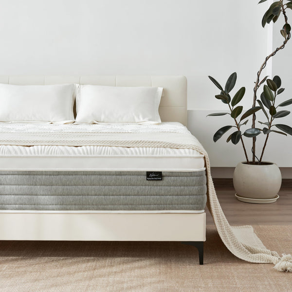 12 Inch Queen Hybrid Mattress – Pillow Top, Pocketed Springs & Cooling Gel Foam