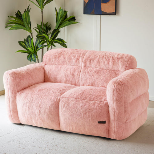 Giant Bean Bag Chair – Fluffy Faux Fur Loveseat Floor Sofa
