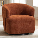 360° Swivel Barrel Accent Chair – Boucle Upholstered