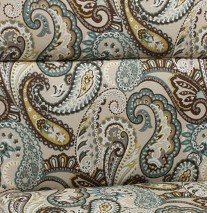 Paisley Split Back Chair Cushion with Ties – Deep Seat, Weather & Fade Resistant