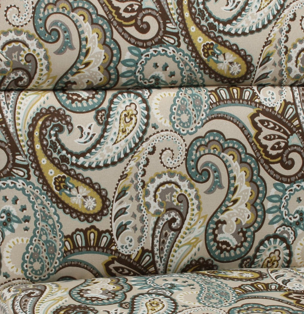 Paisley Split Back Chair Cushion with Ties – Deep Seat, Weather & Fade Resistant