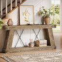 70.9" Farmhouse Console Table with 2-Tier Storage