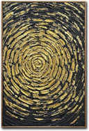 Hand-Painted Abstract Canvas Wall Art – 24x36 Inch Framed Oil Painting