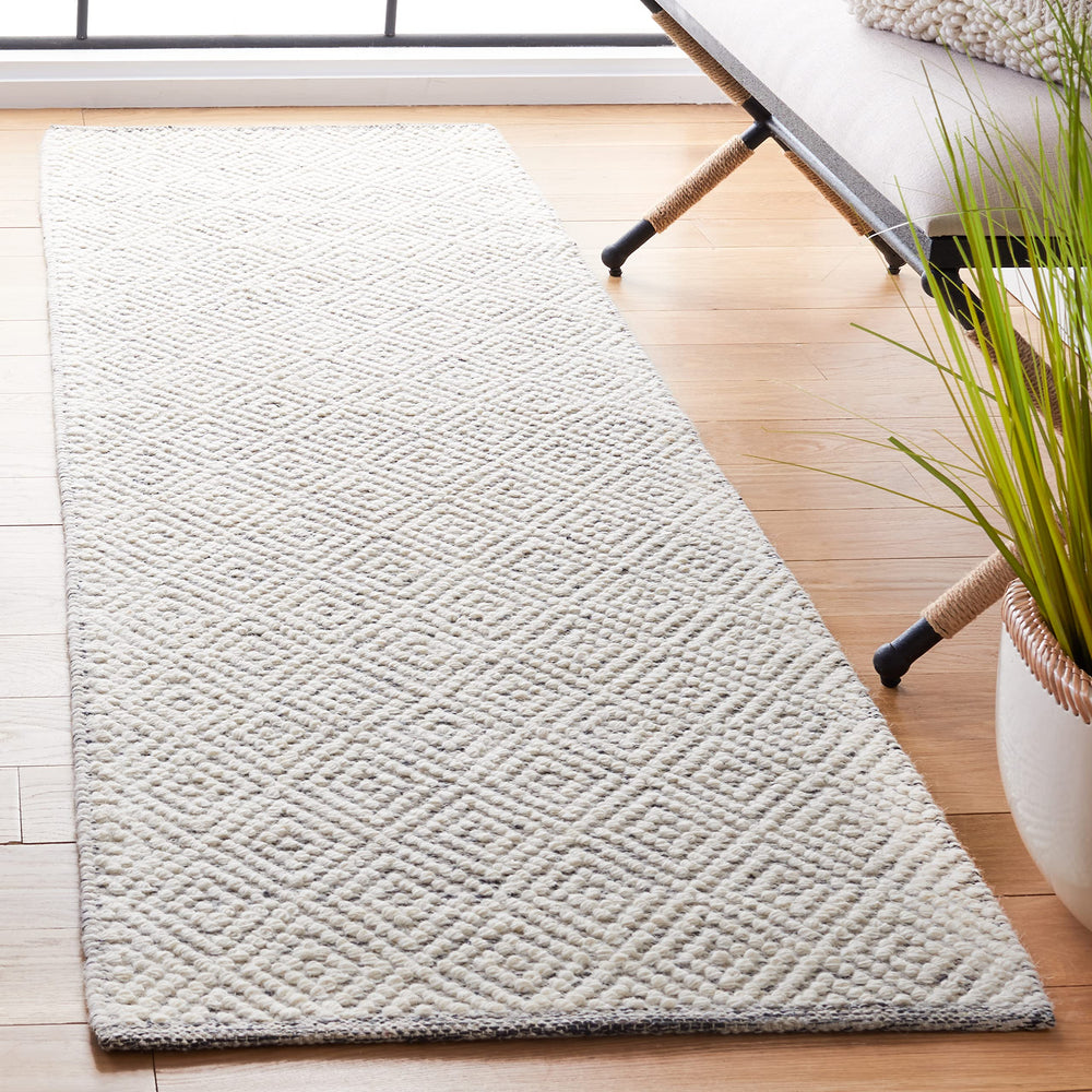 Natura Wool Runner Rug 2'3" x 10' – Ivory & Light Grey