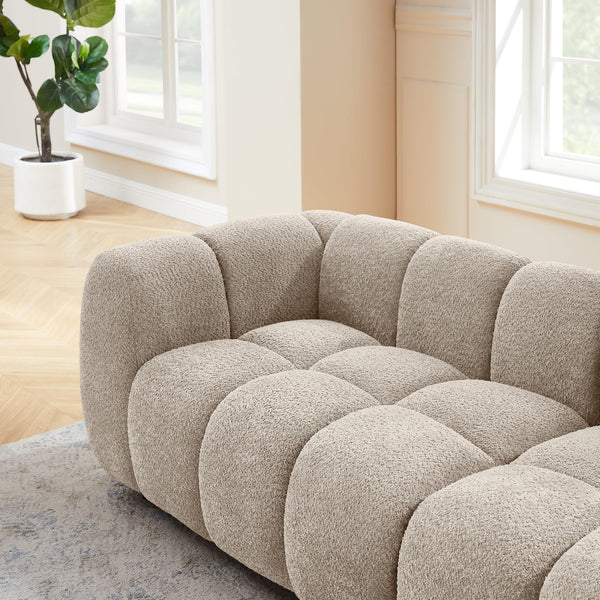Modern Boucle Loveseat Sofa 88 Inch Tufted Cloud Couch