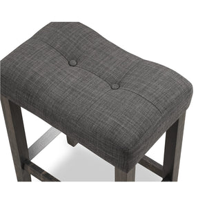 3-Piece Counter Height Dining Set with Upholstered Stools