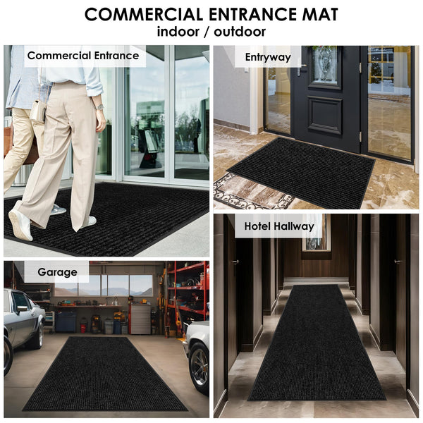 Indoor Outdoor Entryway Door Mat – Non-Slip Rubber Backing, Heavy Duty, Custom Size