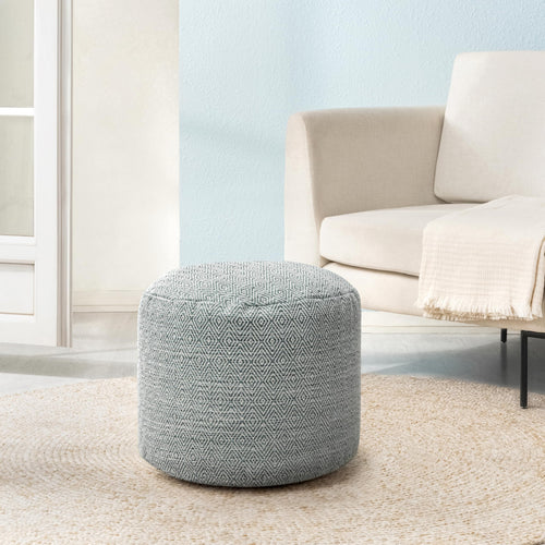 Round Pouf Ottoman Footrest – Handmade Floor Seating