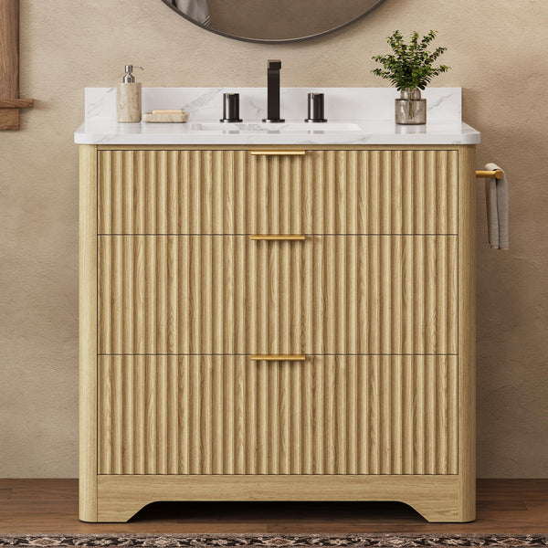 36 Inch Bathroom Vanity with Ceramic Sink