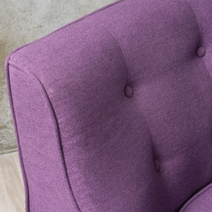 Mid-Century Fabric Arm Chairs, Set of 2 – Purple
