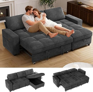 Convertible Sectional Sleeper Sofa with Pull-Out Bed