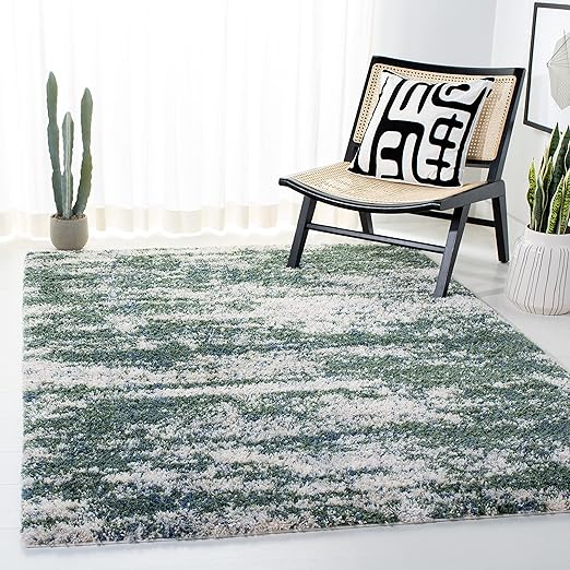 Berber Shag Area Rug 8x10 – Polypropylene, Non-Shedding, Machine Woven