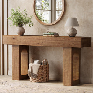 63-Inch Solid Wood Console Table