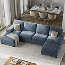U-Shaped Sectional Sofa with Double Chaise Lounges