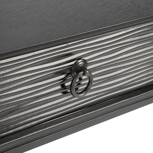 Contemporary Black Accent Table with Drawer