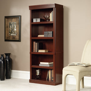 5-Shelf Bookcase with Adjustable Shelves – Classic Cherry