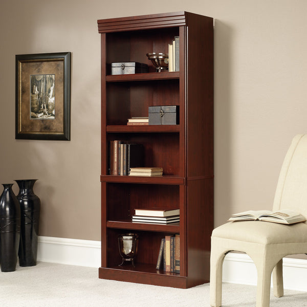 5-Shelf Bookcase with Adjustable Shelves – Classic Cherry