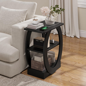 End Table Set of 2 with Charging Station