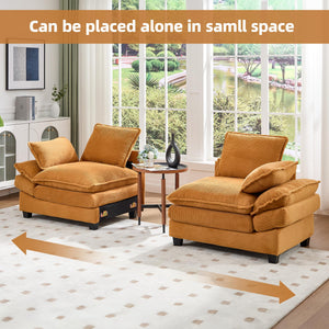 83" Corduroy Loveseat Sofa – 2-Seat Couch with Padded Cushions