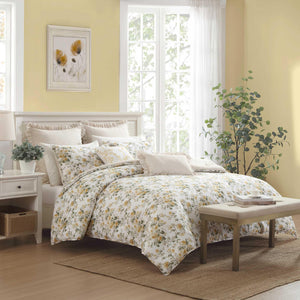 Floral Comforter Set with Shams & Decorative Pillows