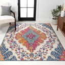 10x14 Boho Medallion Floral Area Rug – Polypropylene, Indoor, Non-Shedding