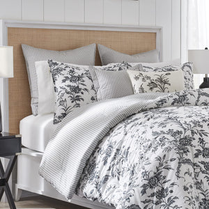 King Comforter Set – 7-Piece Reversible Cotton Bedding with Shams & Pillows