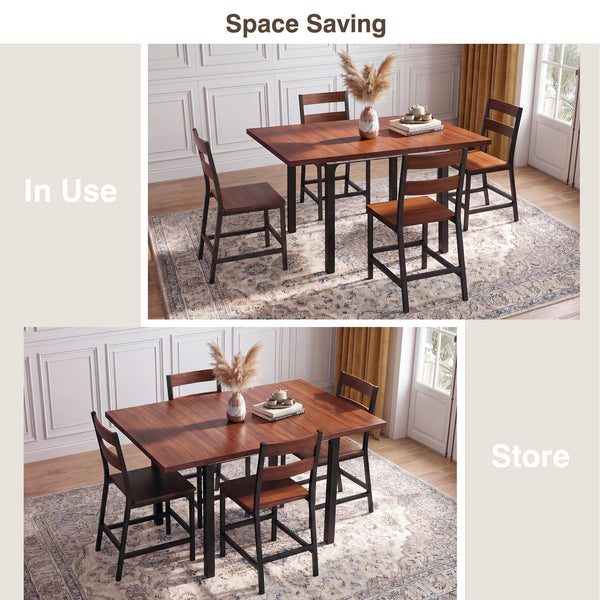 Extendable Dining Table Set with 4 Chairs