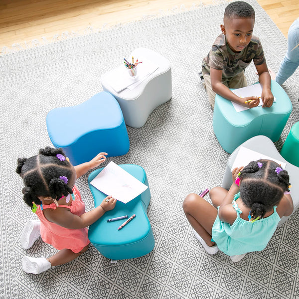 Toddler Modular Foam Stool Set – 6-Piece Flexible Seating